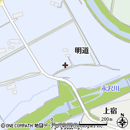 岩手県胆沢郡金ケ崎町永沢明道周辺の地図
