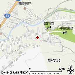 秋田県湯沢市杉沢野々沢周辺の地図