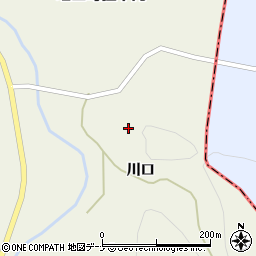 秋田県横手市増田町狙半内川口周辺の地図