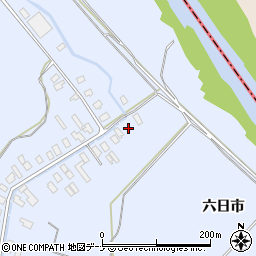 秋田県羽後町（雄勝郡）貝沢（六日市）周辺の地図