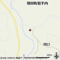秋田県横手市増田町狙半内川口71周辺の地図