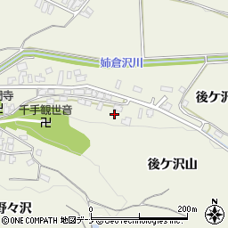 秋田県湯沢市杉沢後ケ沢山周辺の地図