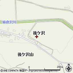 秋田県湯沢市杉沢後ケ沢周辺の地図