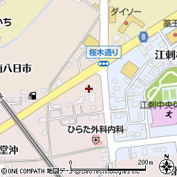 ファミリーマート奥州江刺桜木通り店周辺の地図