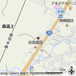 秋田県湯沢市杉沢森道上周辺の地図