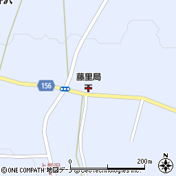 藤里郵便局周辺の地図