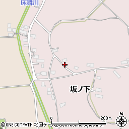 秋田県羽後町（雄勝郡）二条道周辺の地図