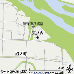 岩手県奥州市水沢佐倉河（宮ノ内）周辺の地図