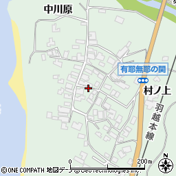 秋田県にかほ市象潟町関ウヤムヤノ関周辺の地図