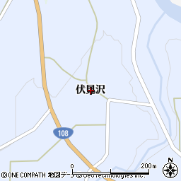 秋田県由利本荘市鳥海町上川内伏見沢周辺の地図
