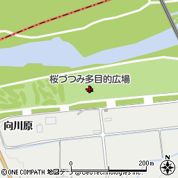 桜づつみ多目的広場周辺の地図