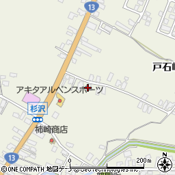 秋田県湯沢市杉沢戸石崎周辺の地図
