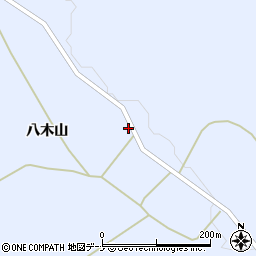 秋田県由利本荘市鳥海町上川内八木山103周辺の地図