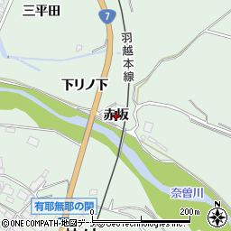 秋田県にかほ市象潟町関（赤坂）周辺の地図
