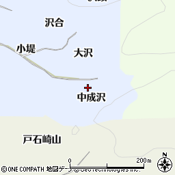 秋田県湯沢市成沢中成沢周辺の地図