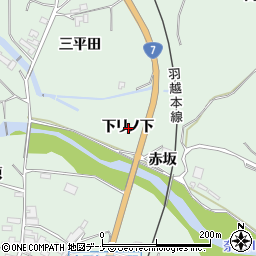 秋田県にかほ市象潟町関下リノ下周辺の地図