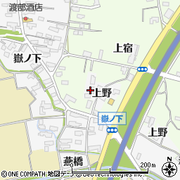 秋田県湯沢市森上野周辺の地図