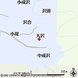秋田県湯沢市成沢大沢周辺の地図
