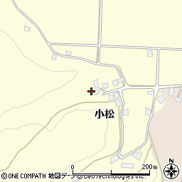 秋田県雄勝郡羽後町西馬音内小松周辺の地図