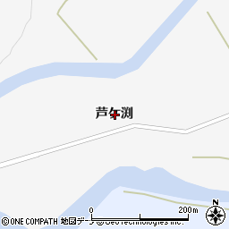 秋田県由利本荘市鳥海町栗沢芦ケ渕周辺の地図
