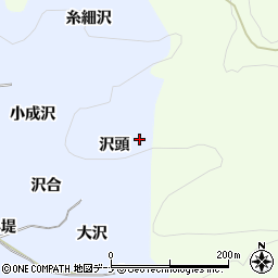 秋田県湯沢市成沢沢頭周辺の地図