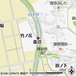 秋田県湯沢市森菱沼周辺の地図