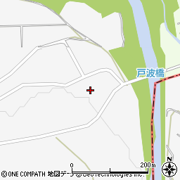 秋田県横手市増田町戸波下羽場周辺の地図