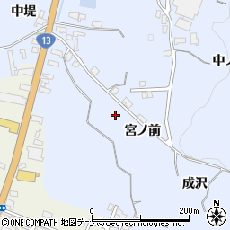 秋田県湯沢市成沢宮ノ前周辺の地図