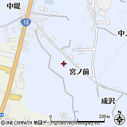 秋田県湯沢市成沢（宮ノ前）周辺の地図