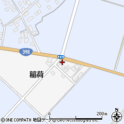 秋田県雄勝郡羽後町稲荷周辺の地図