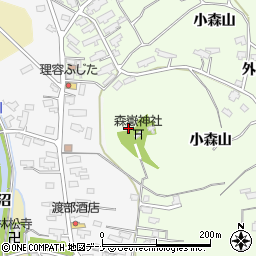 秋田県湯沢市岩崎小森山周辺の地図