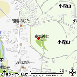 秋田県湯沢市岩崎（小森山）周辺の地図