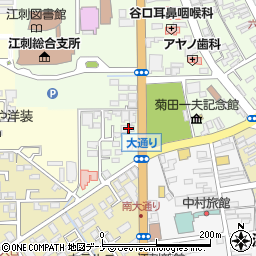 岩手県奥州市江刺大通り1-18周辺の地図