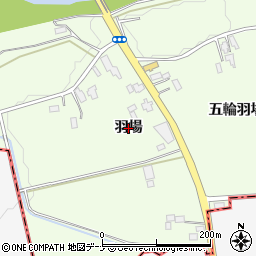 秋田県横手市増田町三又（羽場）周辺の地図