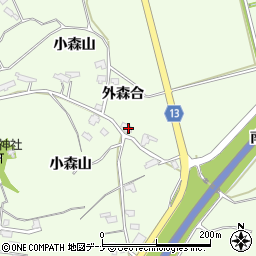 秋田県湯沢市岩崎小森山11周辺の地図