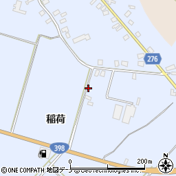 秋田県雄勝郡羽後町貝沢稲荷周辺の地図