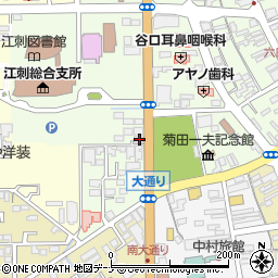 岩手県奥州市江刺大通り1-15周辺の地図