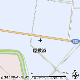 秋田県羽後町（雄勝郡）貝沢（屋敷添）周辺の地図