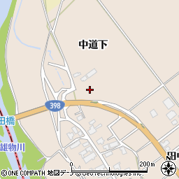 秋田県湯沢市柳田中道下周辺の地図