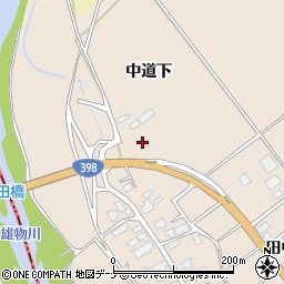 秋田県湯沢市柳田（中道下）周辺の地図