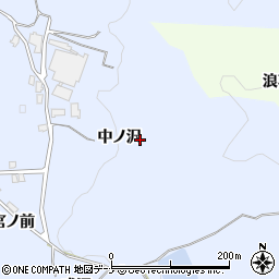 秋田県湯沢市成沢中ノ沢周辺の地図