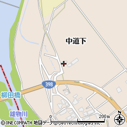 秋田県湯沢市柳田中道下301周辺の地図