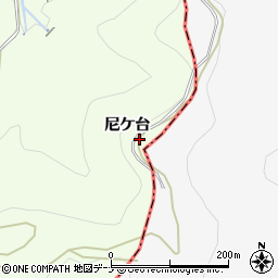 秋田県湯沢市岩崎尼ケ台周辺の地図