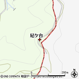 秋田県湯沢市岩崎（尼ケ台）周辺の地図