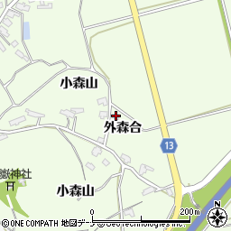 秋田県湯沢市岩崎外森合7周辺の地図