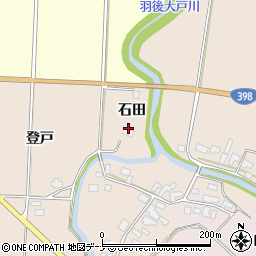 秋田県雄勝郡羽後町大戸石田周辺の地図