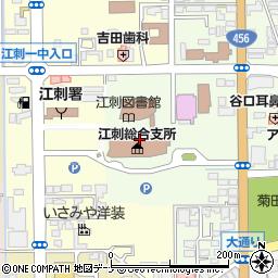 奥州市役所　江刺総合支所教育委員会事務局歴史遺産課世界遺産登録推進室周辺の地図