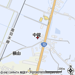 秋田県湯沢市成沢中堤周辺の地図