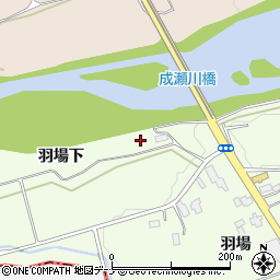 秋田県横手市増田町三又羽場下周辺の地図