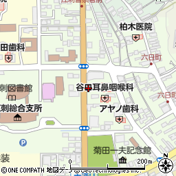 岩手県奥州市江刺大通り周辺の地図
